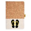 Cork And Heathered Fabric Hardcover Journal 5.5" X 8.25" Thumbnail