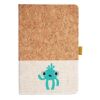 Cork And Heathered Fabric Hardcover Journal 5.5" X 8.25" Thumbnail
