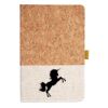 Cork And Heathered Fabric Hardcover Journal 5.5" X 8.25" Thumbnail