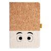 Cork And Heathered Fabric Hardcover Journal 5.5" X 8.25" Thumbnail