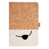 Cork And Heathered Fabric Hardcover Journal 5.5" X 8.25" Thumbnail