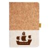 Cork And Heathered Fabric Hardcover Journal 5.5" X 8.25" Thumbnail