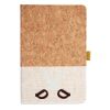 Cork And Heathered Fabric Hardcover Journal 5.5" X 8.25" Thumbnail