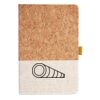 Cork And Heathered Fabric Hardcover Journal 5.5" X 8.25" Thumbnail