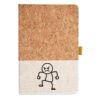 Cork And Heathered Fabric Hardcover Journal 5.5" X 8.25" Thumbnail
