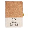 Cork And Heathered Fabric Hardcover Journal 5.5" X 8.25" Thumbnail