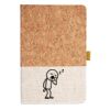 Cork And Heathered Fabric Hardcover Journal 5.5" X 8.25" Thumbnail