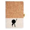 Cork And Heathered Fabric Hardcover Journal 5.5" X 8.25" Thumbnail