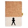Cork And Heathered Fabric Hardcover Journal 5.5" X 8.25" Thumbnail