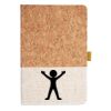Cork And Heathered Fabric Hardcover Journal 5.5" X 8.25" Thumbnail
