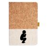 Cork And Heathered Fabric Hardcover Journal 5.5" X 8.25" Thumbnail