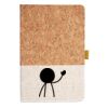 Cork And Heathered Fabric Hardcover Journal 5.5" X 8.25" Thumbnail