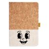 Cork And Heathered Fabric Hardcover Journal 5.5" X 8.25" Thumbnail