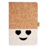 Cork And Heathered Fabric Hardcover Journal 5.5" X 8.25" Thumbnail