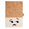 Cork And Heathered Fabric Hardcover Journal 5.5" X 8.25" Thumbnail
