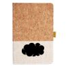 Cork And Heathered Fabric Hardcover Journal 5.5" X 8.25" Thumbnail