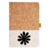 Cork And Heathered Fabric Hardcover Journal 5.5" X 8.25" Thumbnail