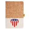 Cork And Heathered Fabric Hardcover Journal 5.5" X 8.25" Thumbnail