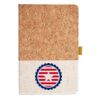 Cork And Heathered Fabric Hardcover Journal 5.5" X 8.25" Thumbnail