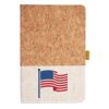 Cork And Heathered Fabric Hardcover Journal 5.5" X 8.25" Thumbnail