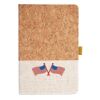 Cork And Heathered Fabric Hardcover Journal 5.5" X 8.25" Thumbnail