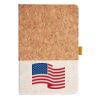 Cork And Heathered Fabric Hardcover Journal 5.5" X 8.25" Thumbnail