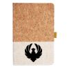 Cork And Heathered Fabric Hardcover Journal 5.5" X 8.25" Thumbnail