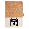 Cork And Heathered Fabric Hardcover Journal 5.5" X 8.25" Thumbnail