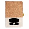 Cork And Heathered Fabric Hardcover Journal 5.5" X 8.25" Thumbnail