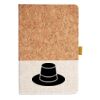 Cork And Heathered Fabric Hardcover Journal 5.5" X 8.25" Thumbnail