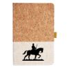 Cork And Heathered Fabric Hardcover Journal 5.5" X 8.25" Thumbnail