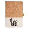 Cork And Heathered Fabric Hardcover Journal 5.5" X 8.25" Thumbnail