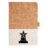 Cork And Heathered Fabric Hardcover Journal 5.5" X 8.25" Thumbnail
