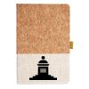 Cork And Heathered Fabric Hardcover Journal 5.5" X 8.25" Thumbnail