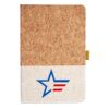 Cork And Heathered Fabric Hardcover Journal 5.5" X 8.25" Thumbnail