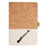 Cork And Heathered Fabric Hardcover Journal 5.5" X 8.25" Thumbnail