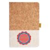 Cork And Heathered Fabric Hardcover Journal 5.5" X 8.25" Thumbnail