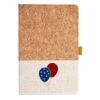 Cork And Heathered Fabric Hardcover Journal 5.5" X 8.25" Thumbnail