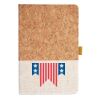 Cork And Heathered Fabric Hardcover Journal 5.5" X 8.25" Thumbnail