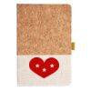 Cork And Heathered Fabric Hardcover Journal 5.5" X 8.25" Thumbnail