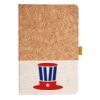 Cork And Heathered Fabric Hardcover Journal 5.5" X 8.25" Thumbnail
