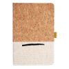 Cork And Heathered Fabric Hardcover Journal 5.5" X 8.25" Thumbnail