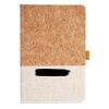 Cork And Heathered Fabric Hardcover Journal 5.5" X 8.25" Thumbnail