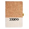 Cork And Heathered Fabric Hardcover Journal 5.5" X 8.25" Thumbnail