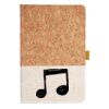 Cork And Heathered Fabric Hardcover Journal 5.5" X 8.25" Thumbnail