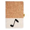 Cork And Heathered Fabric Hardcover Journal 5.5" X 8.25" Thumbnail